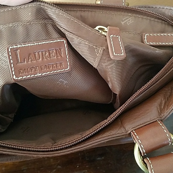 Lauren RL Leather XL Bag! CLEAN! - Picture 7 of 8